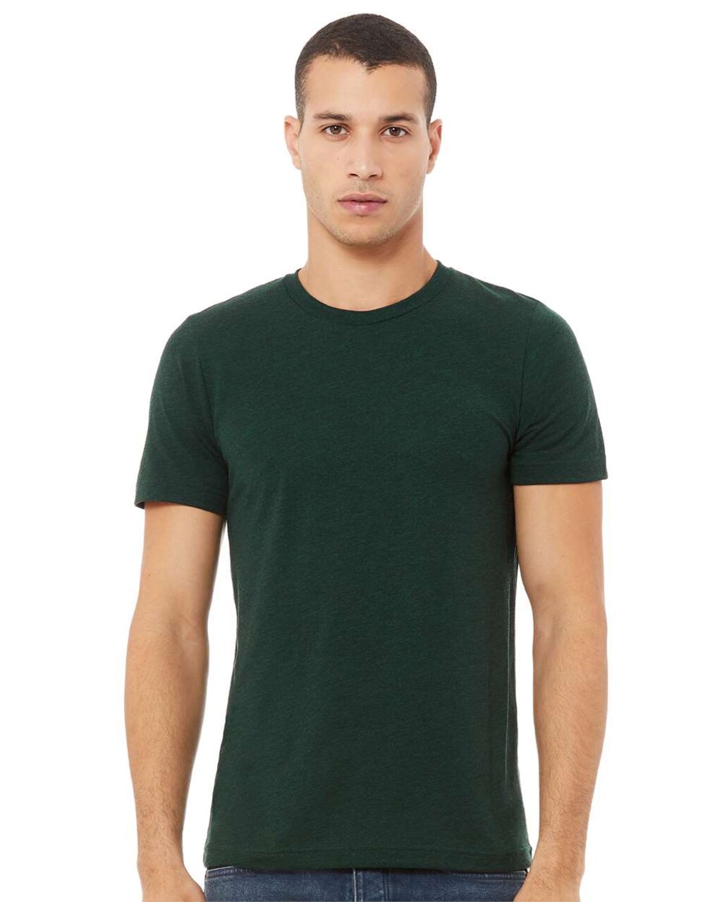 BELLA + CANVAS Triblend Crewneck Short Sleeve T-Shirt for Summer Wear & Custom Print Everyday Tee